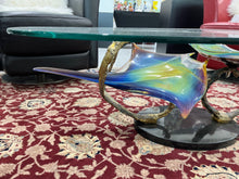 Load image into Gallery viewer, Murano Glass Coffee Table by Zanetti with Stingrays
