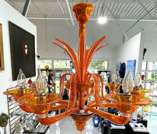 Load image into Gallery viewer, Orange Chandelier by Barovier &amp; Toso
