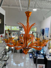 Load image into Gallery viewer, Orange Chandelier by Barovier &amp; Toso
