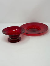 Load image into Gallery viewer, Murano Glass Ruby Red Saucers and Desserts
