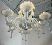 Load image into Gallery viewer, White Murano Glass Chandelier by LaMurrina
