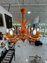 Load image into Gallery viewer, Orange Chandelier by Barovier &amp; Toso
