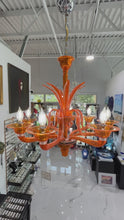 Load and play video in Gallery viewer, Orange Chandelier by Barovier &amp; Toso
