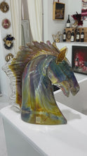 Load and play video in Gallery viewer, Calcedonia Murano Glass Horse Head by Zanetti
