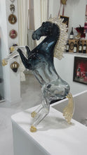 Load and play video in Gallery viewer, Rearing Horse Made by the Glass Master of Murano, Oscar Zanetti
