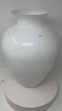 Load and play video in Gallery viewer, La Buan White Murano Glass Vase by Venini
