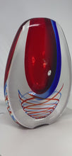 Load and play video in Gallery viewer, Sommerso Spirale Murano Glass Vase
