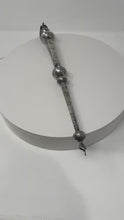 Load and play video in Gallery viewer, Extremely Rare Antique Silver Torah Pointer Dated 1844 with Gemstones
