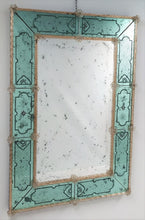 Load image into Gallery viewer, Lovely Etched Venetian Mirror
