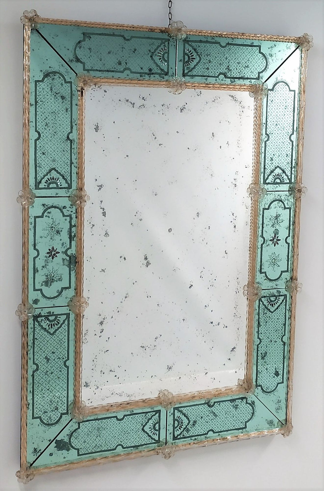 Lovely Etched Venetian Mirror
