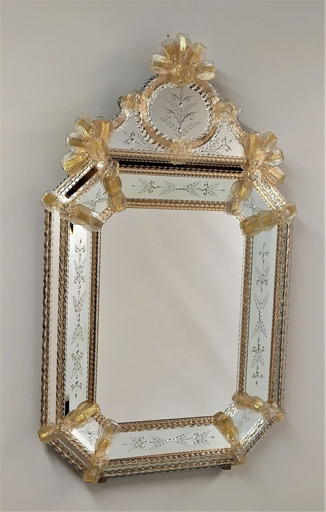 Beautiful Etched Mirror by Fratelli Tosi
