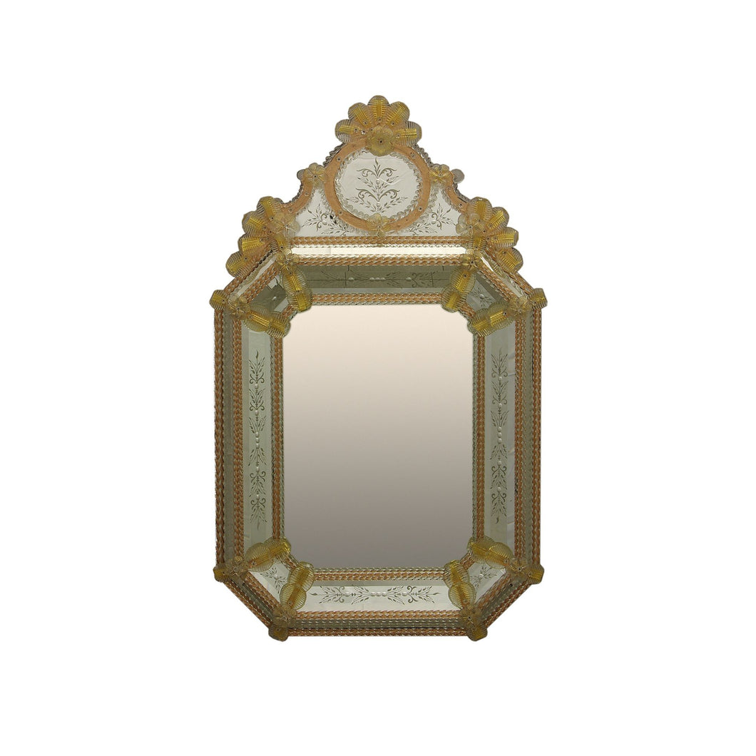 Handmade Etched Venetian Mirror by Fratelli Tosi