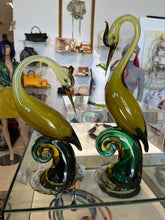 Load image into Gallery viewer, Murano glass herons by Salviati
