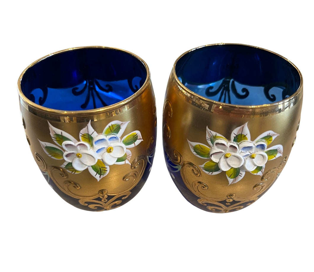 Murano Glass Tumblers by Salvadori a Pair