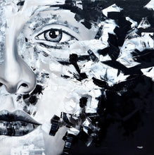 Load image into Gallery viewer, &quot;Swept Away&quot; Monochromatic painting of Face by Galvan
