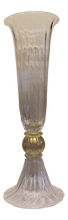 Load image into Gallery viewer, Blown Glass Gold Trim Vase
