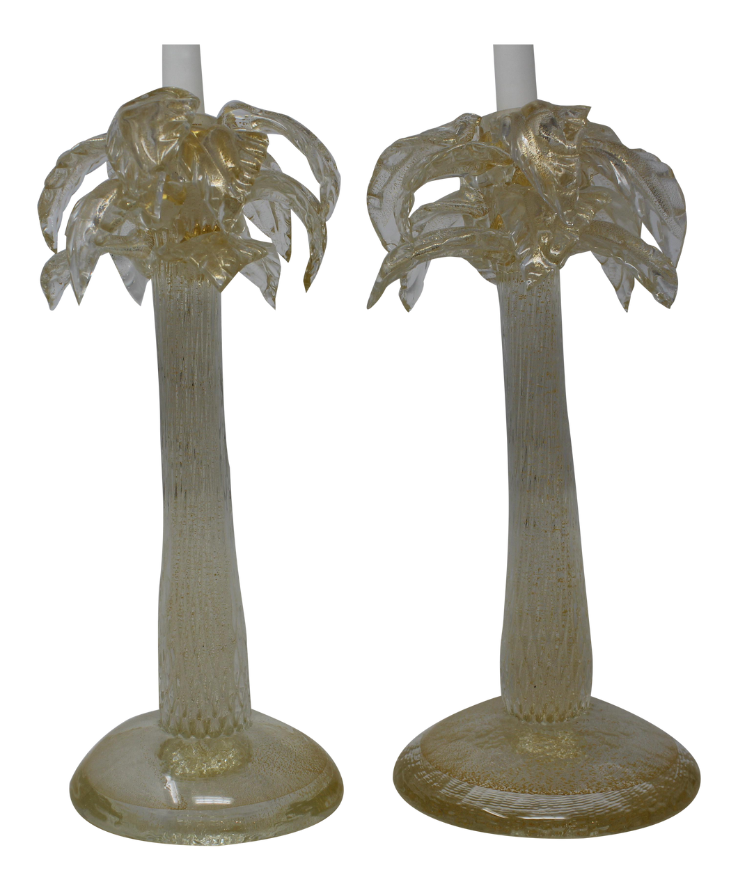 Murano Glass Candle Holders - a Pair