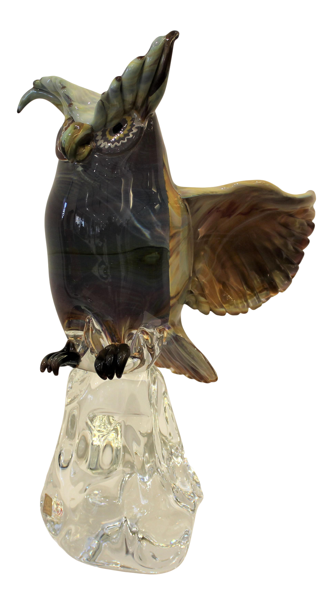 Murano Glass Owl by Oscar Zanetti