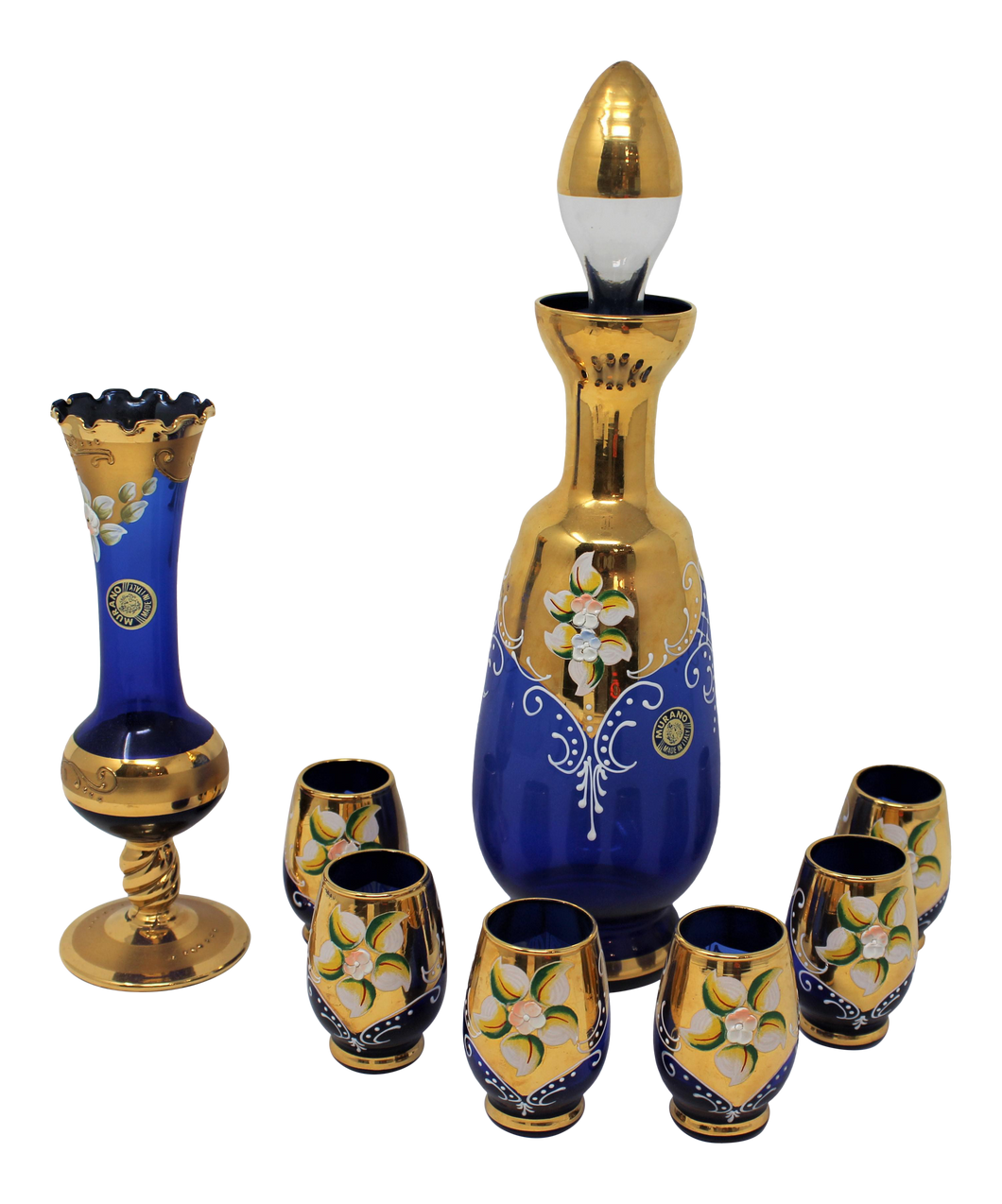 Vintage Venetian Glassware Set - 8 Piece Set
