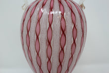Load image into Gallery viewer, 1950s Latticino Handled Neoclassical Style Vase
