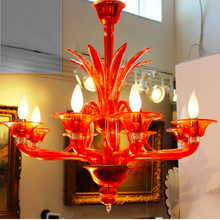 Load image into Gallery viewer, Orange Chandelier by Barovier &amp; Toso
