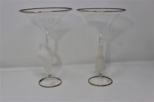 Load image into Gallery viewer, Murano Glass Lamp Work Martini Glasses by Tessaro - a Pair
