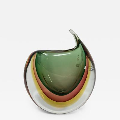 Sommerso Murano Glass Vase by Valter Rossi