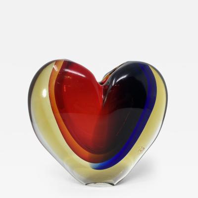 Murano Glass Heart Vase