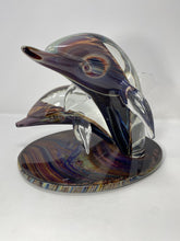 Load image into Gallery viewer, Twin Dolphins Murano Glass Sculpture
