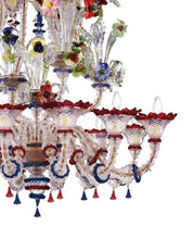Load image into Gallery viewer, Multi-Colored Venetian Chandelier Made in Murano, Italy
