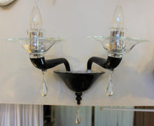 Load image into Gallery viewer, Black Scarlatti Sconce by Venini of Murano
