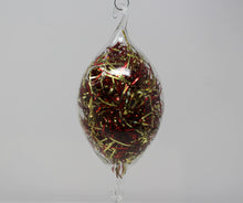 Load image into Gallery viewer, Gold, Red Murano Glass Christmas Ornament
