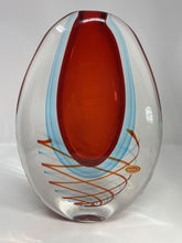 Load image into Gallery viewer, &quot;Vaso Spirale&quot; Murano Glass Sommerso Vase
