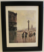 Load image into Gallery viewer, Contemporary Venetian Cityscape Watercolor Painting, Framed
