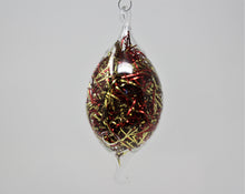 Load image into Gallery viewer, Gold, Red Murano Glass Christmas Ornament
