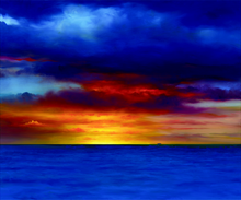 Load image into Gallery viewer, &quot;Kona Sunset&quot; Contemporary Giclee Print by Dario Campanile
