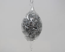 Load image into Gallery viewer, Silver Murano Glass Christmas Ornament
