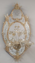 Load image into Gallery viewer, Venetian Wall Sconce Mirrored Applique from Murano
