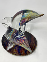 Load image into Gallery viewer, Twin Dolphins Murano Glass Sculpture
