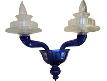 Load image into Gallery viewer, &quot;Blue Porpora&quot; Blue Venini Wall Sconce
