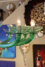 Load image into Gallery viewer, Mazzega Murano - Green Chandelier by Mazzega
