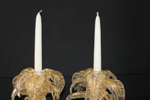 Load image into Gallery viewer, Murano Glass Candle Holders - a Pair
