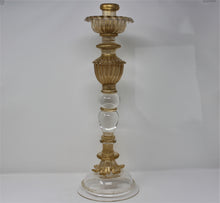 Load image into Gallery viewer, Vintage Monumental Candle Holder With Gold Trim - a Pair
