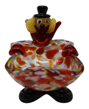 Load image into Gallery viewer, Vintage Murano Glass Clown Ashtray
