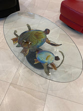 Load image into Gallery viewer, Murano Glass Coffee Table with Turtles by Zanetti
