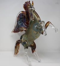 Load image into Gallery viewer, Murano Glass Pegasus Horse by Oscar Zanetti
