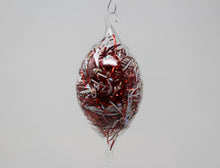 Load image into Gallery viewer, Gold, Red Murano Glass Christmas Ornament
