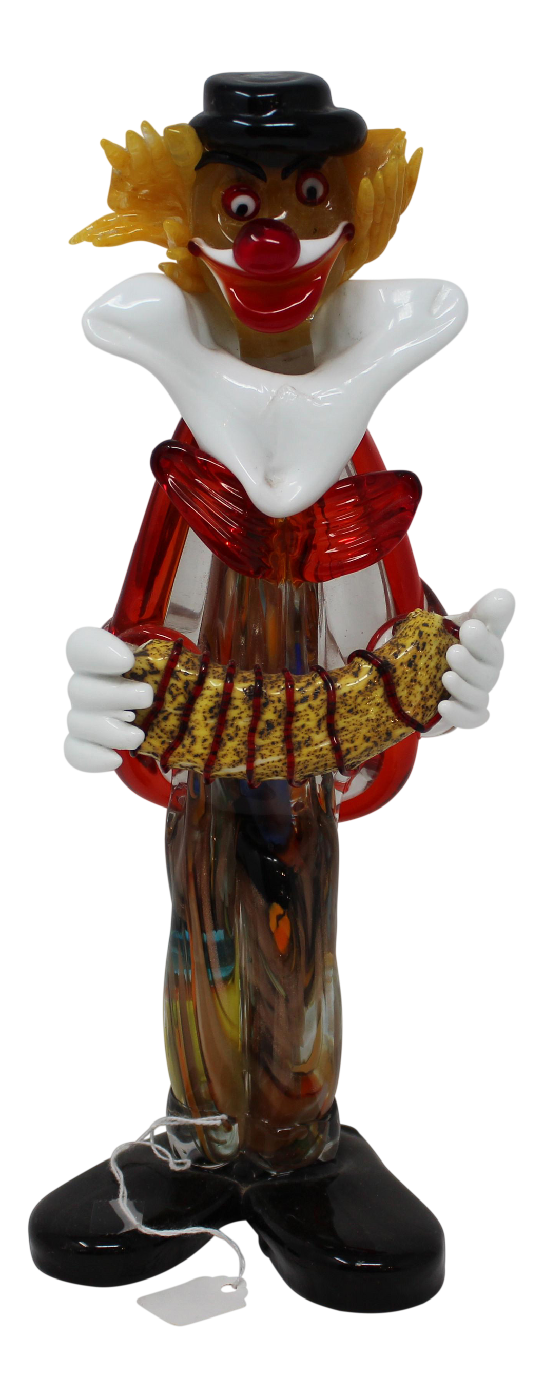 Vintage Tall Murano Glass Clown