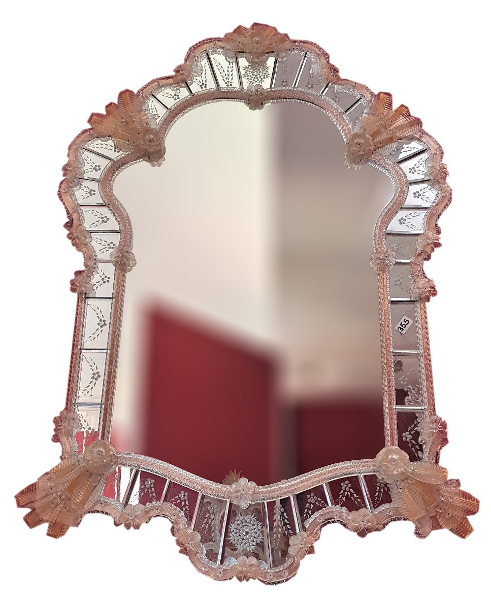 Venetian Mirror Handmade by Fratelli Tosi of Murano