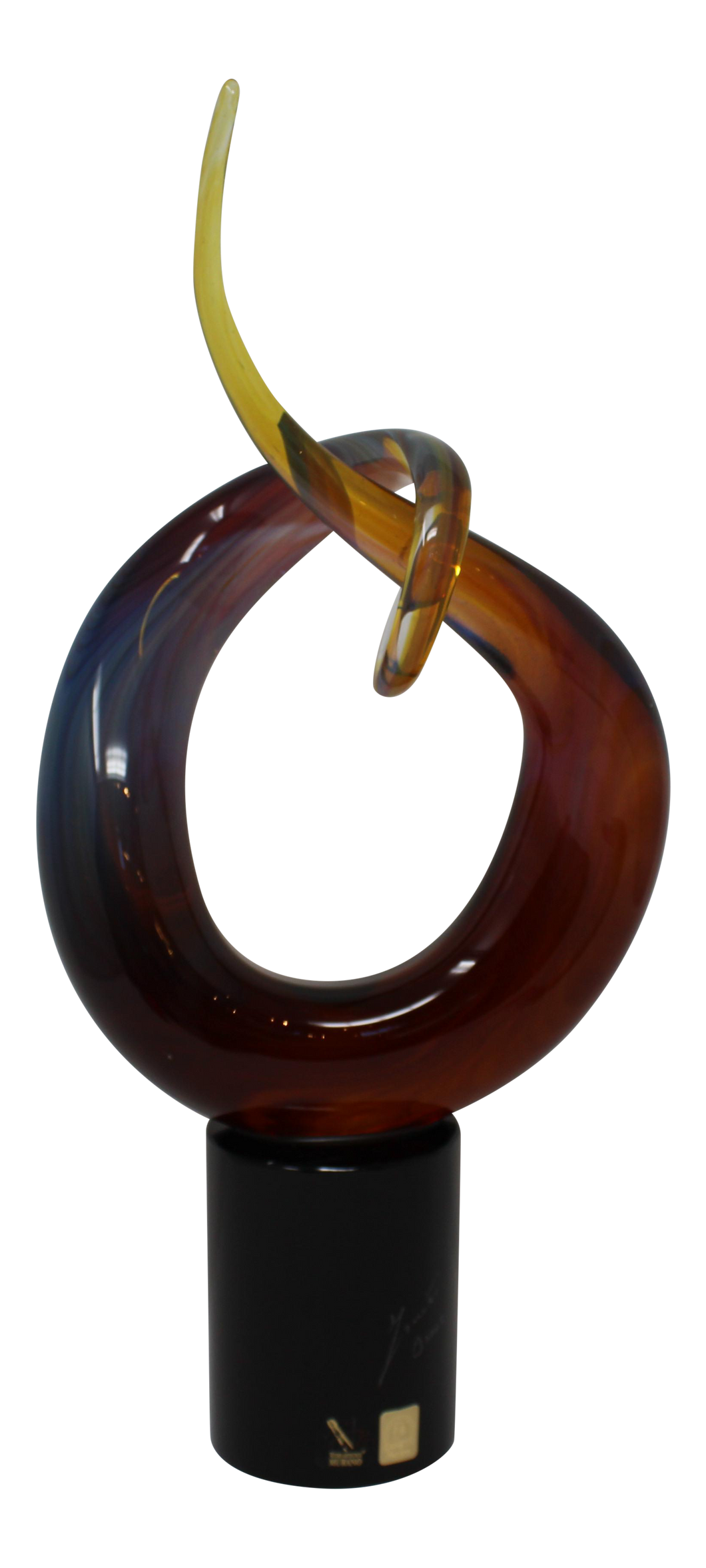 Curl Ribbon Sculpture From Murano